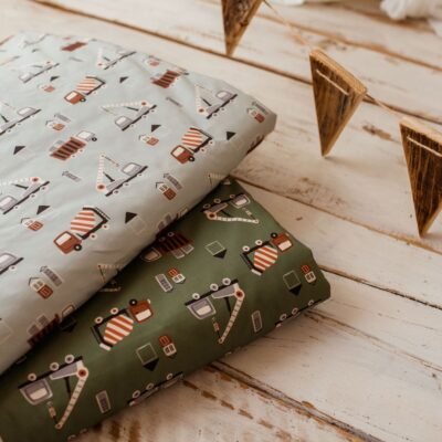 Kocyk do żłobka dla chłopca zestaw 3w1 auta zielone