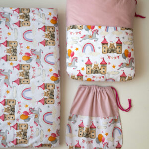 Kocyk do żłobka dla dziewczynki 100×135 cm królestwo