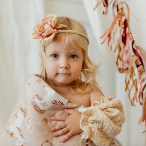 Kocyk do żłobka dla dziewczynki jednorożce