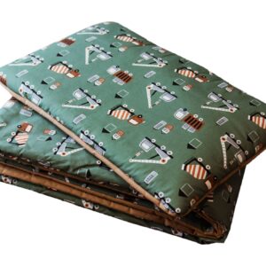 Kocyk do żłobka pościel dla chłopca auta zielone carmel