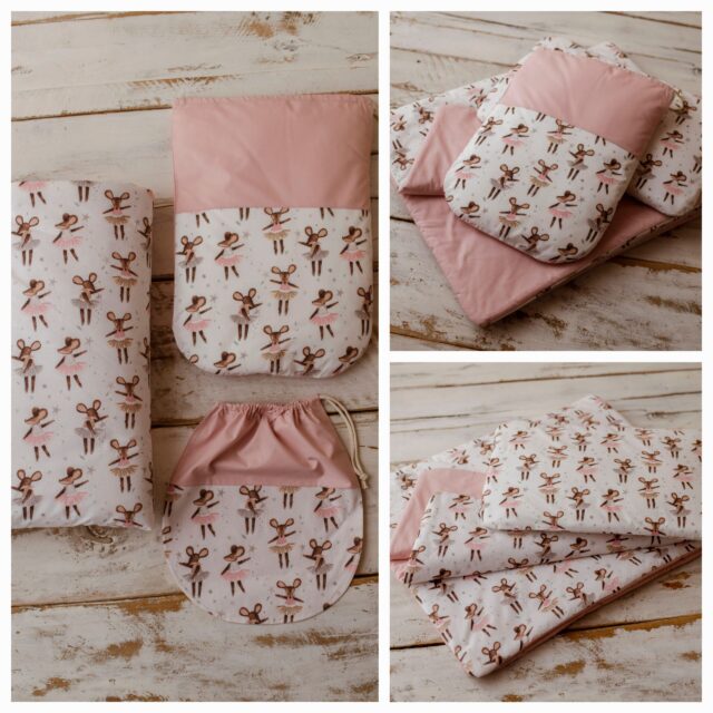 Kocyk dziecięcy 80×220 cm myszki