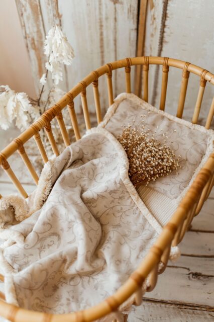 Kocyk niemowlęcy muślinowy 50×75cm masełko