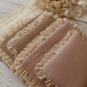 Kocyk niemowlęcy muślinowy 50×75cm masełko