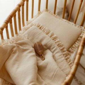 Kocyk niemowlęcy muślinowy 50×75cm masełko