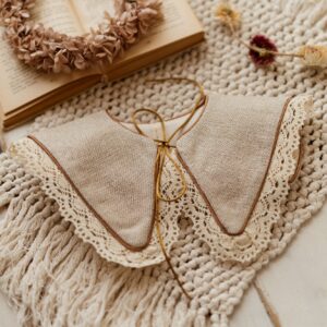 Kołnierzyk Antonina koronka len dla dziecka