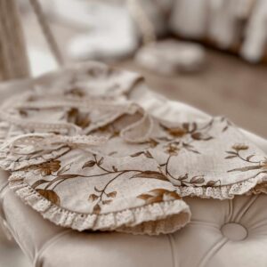 Kołnierzyk damski lniany z falbanką koronka zoja honey