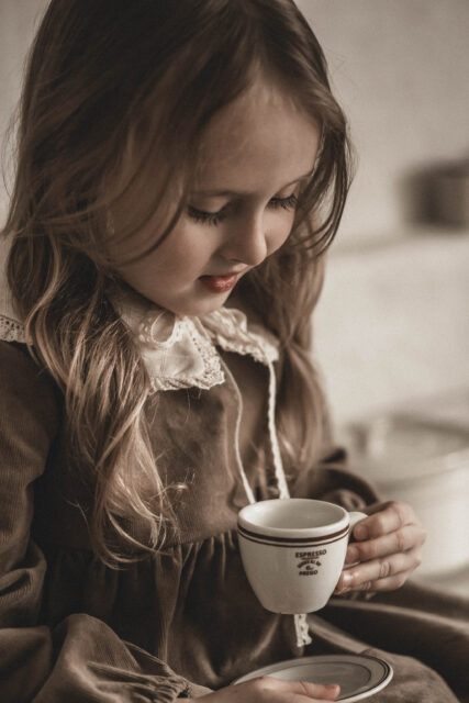 Kołnierzyk damski lniany z koronką naturalna kratka zoja