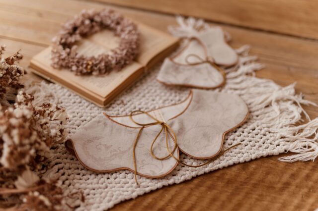 Kołnierzyk damski retro malwa żakard