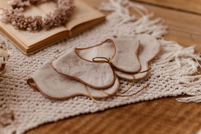 Kołnierzyk damski retro malwa żakard