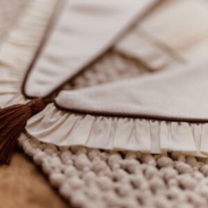 Kołnierzyk retro biały dla dziewczynki lniany anielka milk