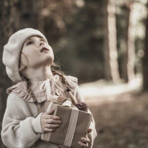 Kołnierzyk damski z falbanką lniany różowy zoja