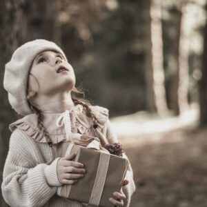 Kołnierzyk damski z falbanką lniany różowy zoja