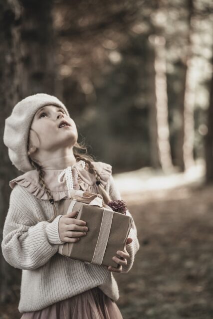 Kołnierzyk damski z falbanką lniany różowy zoja