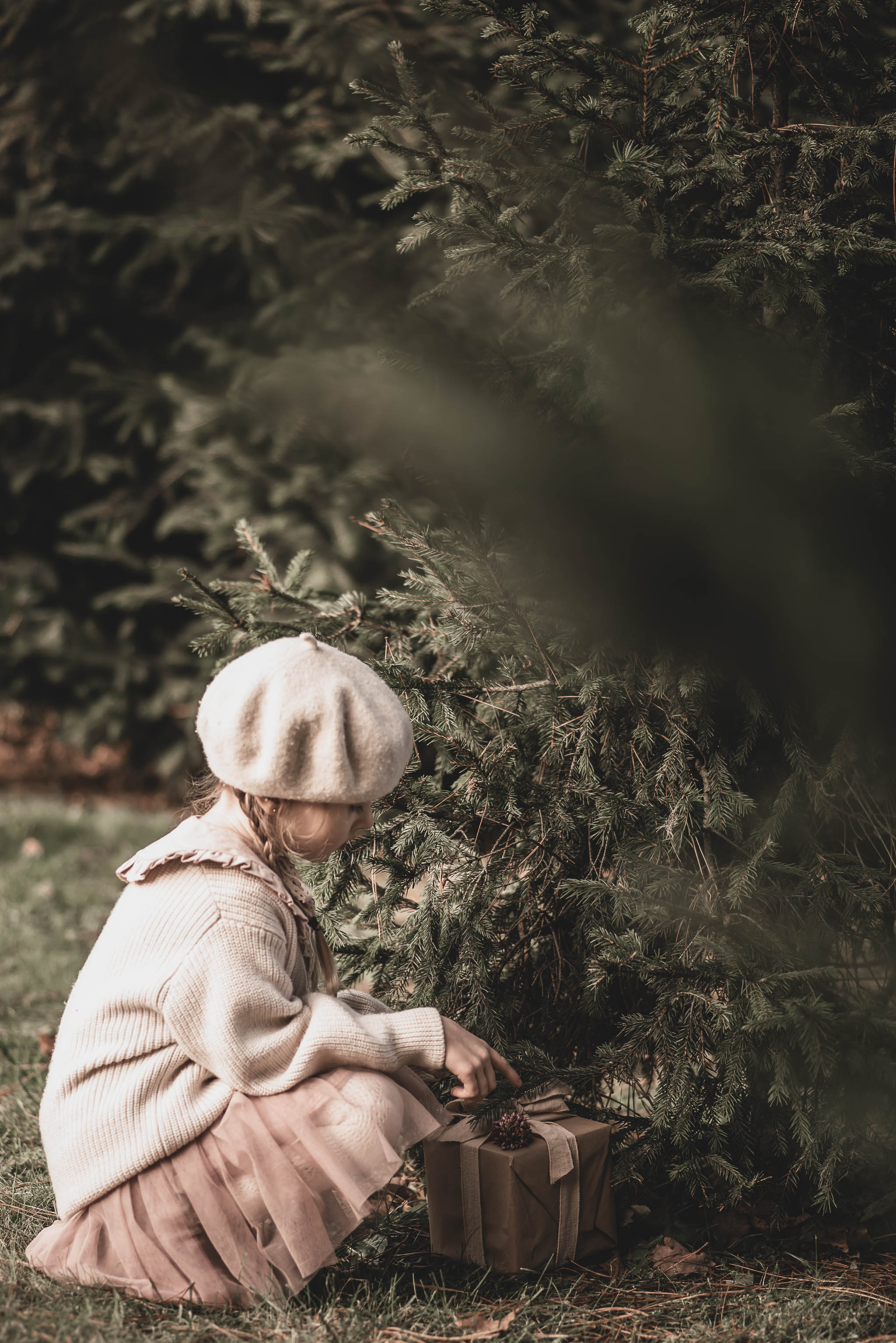 Kołnierzyk damski z falbanką lniany różowy zoja