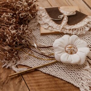 Kołnierzyk dla dziecka z koronką haft na tiulu dla dziecka zoja coco