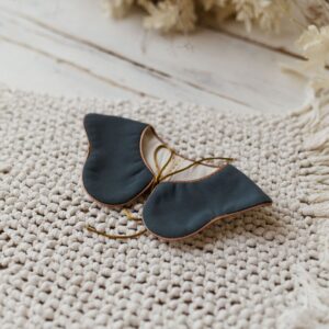 Kołnierzyk dla dziewczynki ozdobny ciemna zieleń malwa