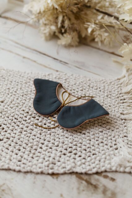 Kołnierzyk dla dziewczynki ozdobny ciemna zieleń malwa