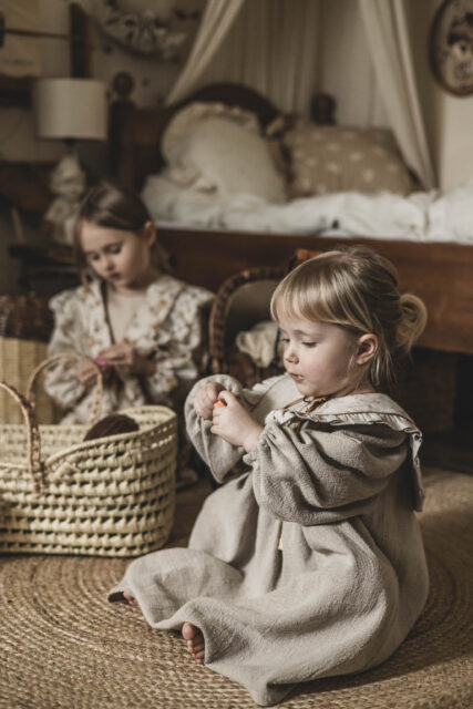 Kołnierzyk retro z falbanką w kwiatki damski tiul Antonina