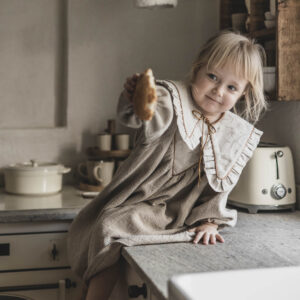 Kołnierzyk z falbanką lniany dla dziecka stefania royal