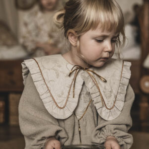 Kołnierzyk z falbanką lniany dla dziecka stefania royal