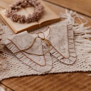 Kołnierzyk z falbanką lniany dla dziecka stefania royal