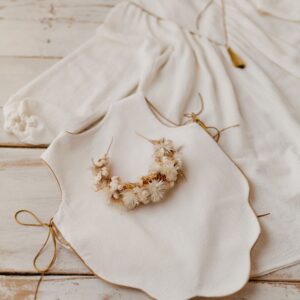 Lniana biała sukienka retro Marysia white day 1-4 lat