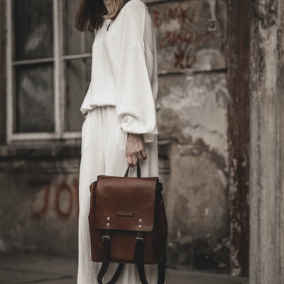 Lniana bluza damska oversize ecru