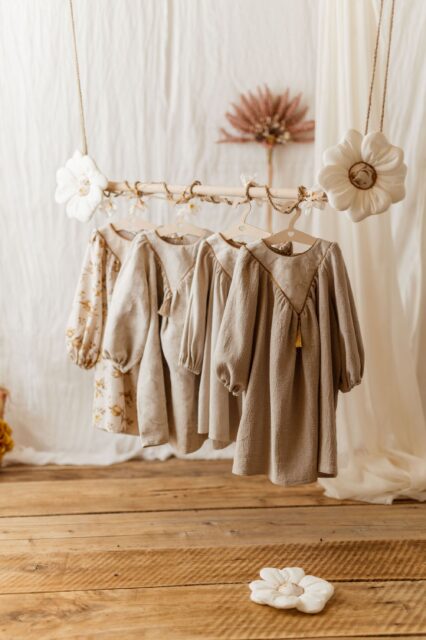 Lniana sukienka retrodla dziewczynki 5-10 lat Marysia rokoko