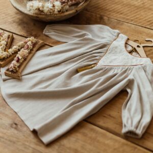 Lniana sukienka retrodla dziewczynki 5-10 lat Marysia rokoko