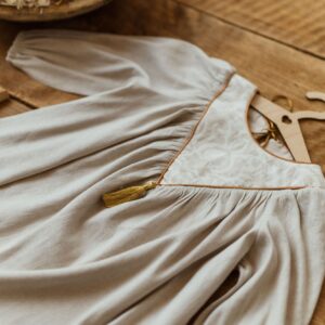 Lniana sukienka retrodla dziewczynki 5-10 lat Marysia rokoko