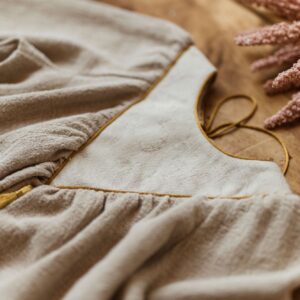 Lniana sukienka retrodla dziewczynki 5-10 lat Marysia rokoko