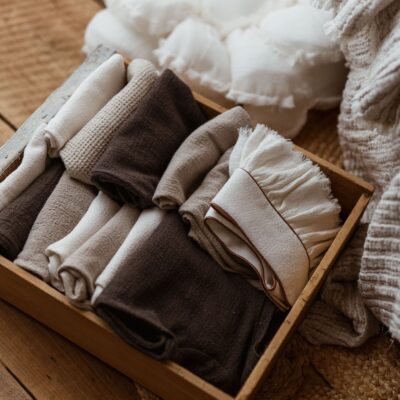 Lniana bluza dla dzieci unisex szara glina