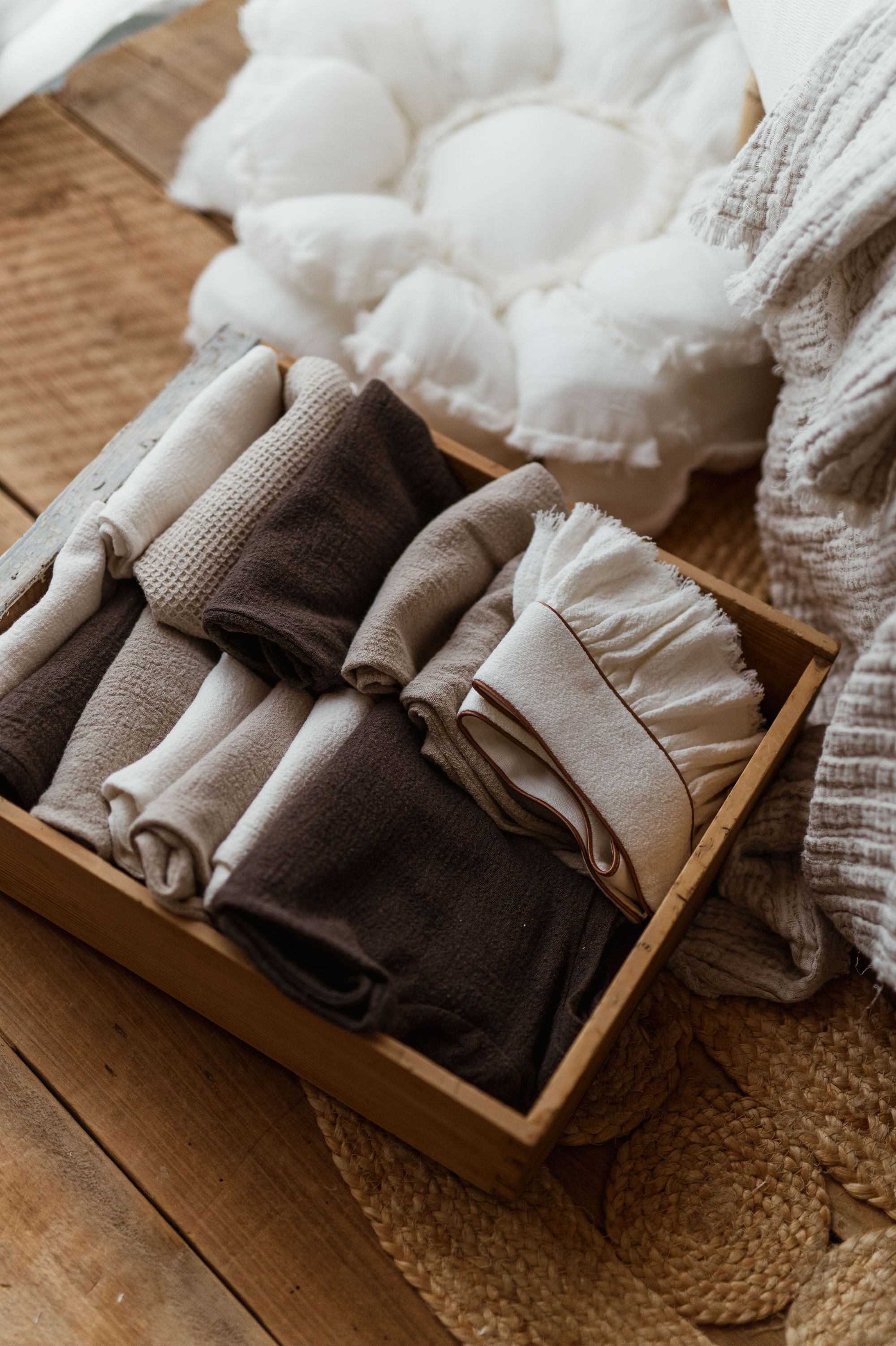 Lniana bluza dla dzieci unisex szara glina