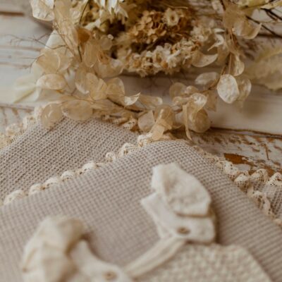 Lniany kocyk niemowlęcy 50×75cm goferek