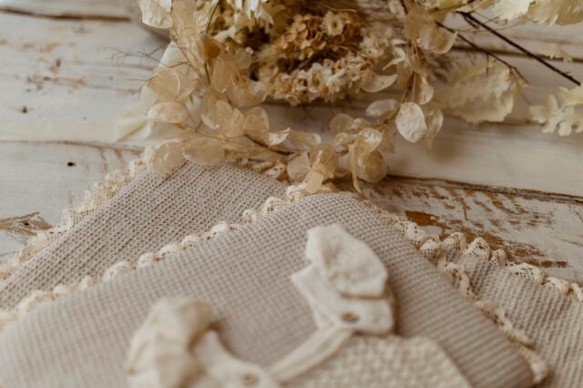 Lniany kocyk niemowlęcy 50×75cm goferek