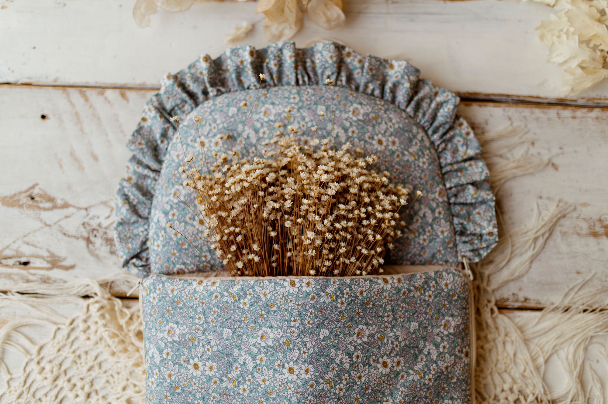 Niebieski śpiworek niemowlęcy dla chłopca 40×75 niebiańska łąka