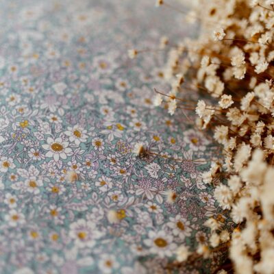 Niebieski śpiworek niemowlęcy dla chłopca 40×75 niebiańska łąka