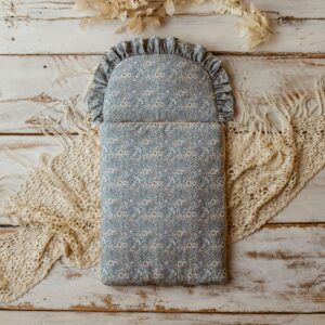 Niebieski śpiworek niemowlęcy dla chłopca 40×75 niebiańska łąka