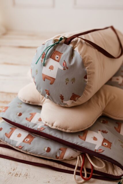 Niebieski śpiworek w misie dla dziecka 6-10lat