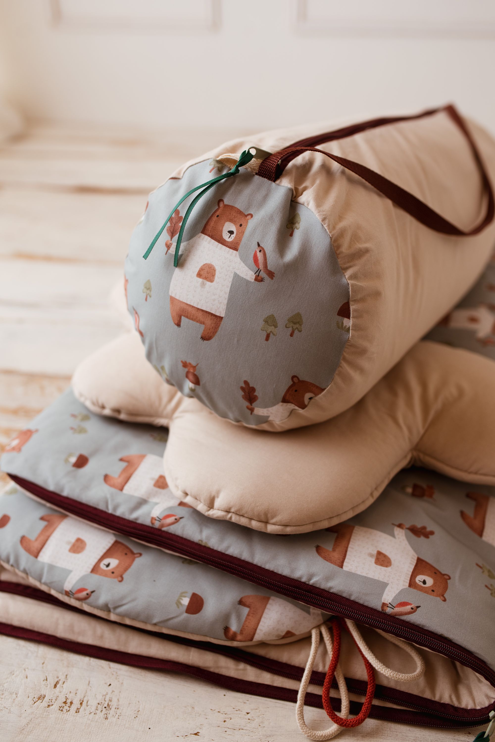 Niebieski śpiworek w misie dla dziecka 6-10lat