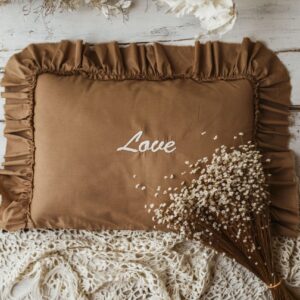 Personalizowana poszewka na poduszkę twój haft carmel