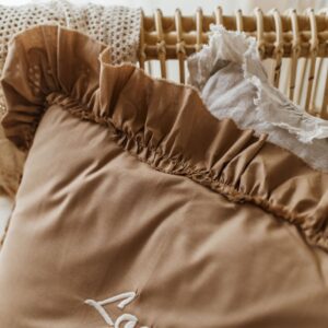 Personalizowana poszewka na poduszkę twój haft carmel