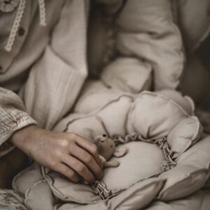 Poduszka bawełniana dekoracyjna kwiat natural rozmiar 40