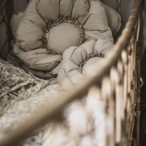 Poduszka bawełniana dekoracyjna kwiat natural rozmiar 40