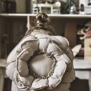 Poduszka bawełniana dekoracyjna kwiat natural rozmiar 40