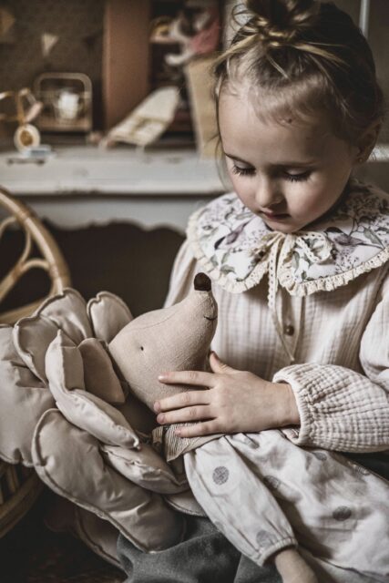 Poduszka bawełniana dekoracyjna kwiat natural rozmiar 40