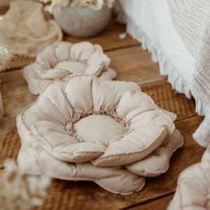 Poduszka bawełniana dekoracyjna kwiat natural rozmiar 40