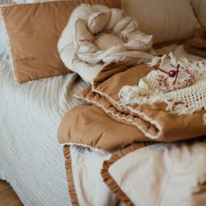 Poduszka bawełniana dekoracyjna kwiat natural rozmiar 40