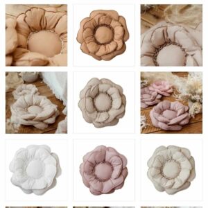 Poduszka bawełniana dekoracyjna kwiat natural rozmiar 40