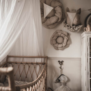 Poduszka kwiat boho beż 30×30